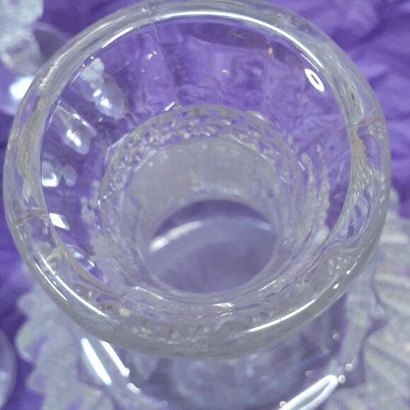 Duncan & Miller #42 Mardi Gras Water Wine Decanter and set of 5 goblets. - Picture 11 of 13